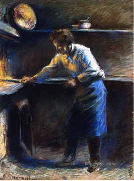 カミーユ・ピサロ Painting - ペストリーオーブンでのウジェーヌ・ミュラー 1877年 カミーユ・ピサロ